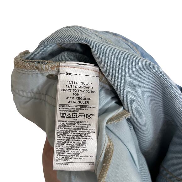 Gap High Rise Vintage Flare Jeans Women’s 12/31 Light Wash Retro Wide Leg Denim - Picture 6 of 7